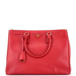 Prada Double Zip Lux Tote Saffiano #220705P10B